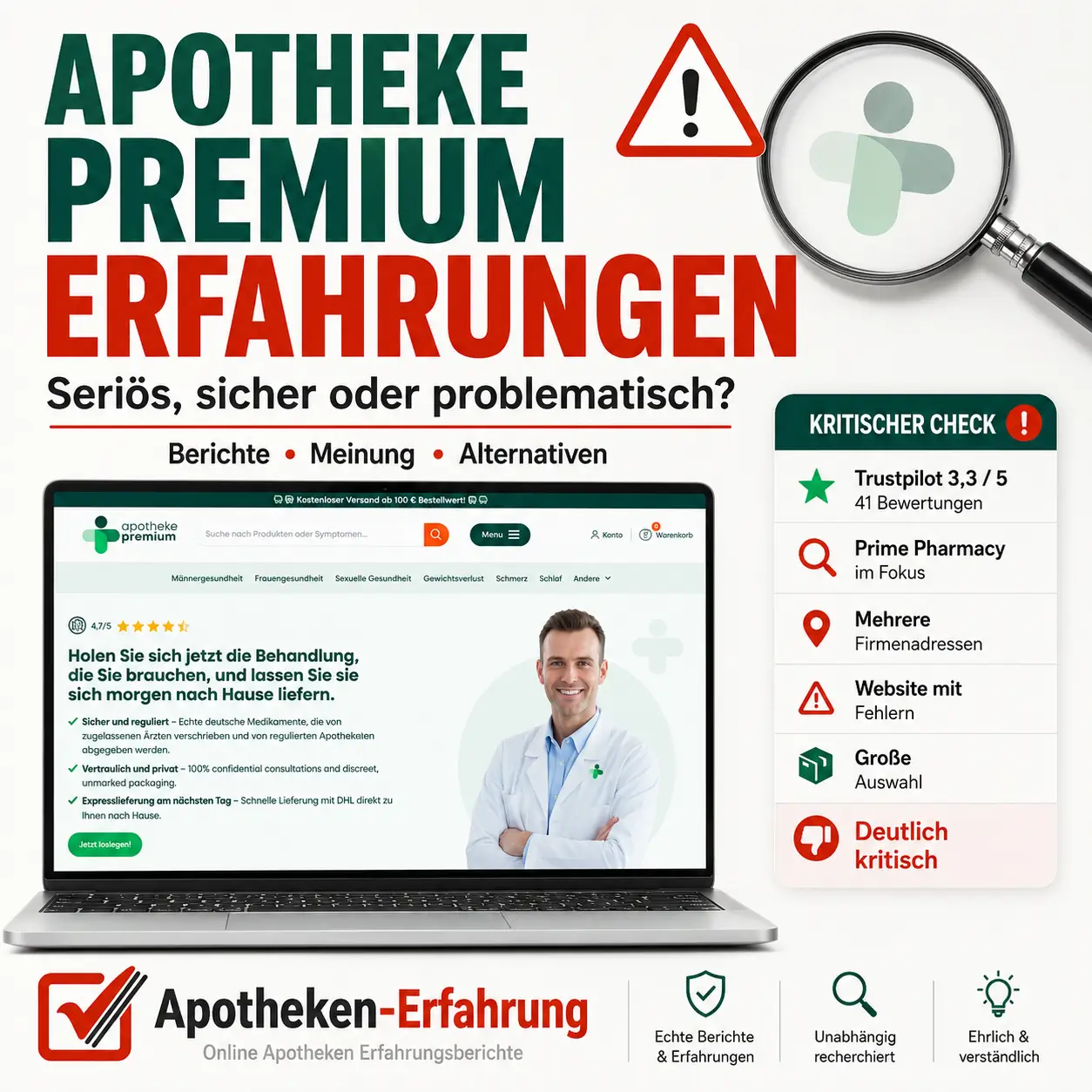 Apotheke Premium Erfahrungsberichte und Bewertung
