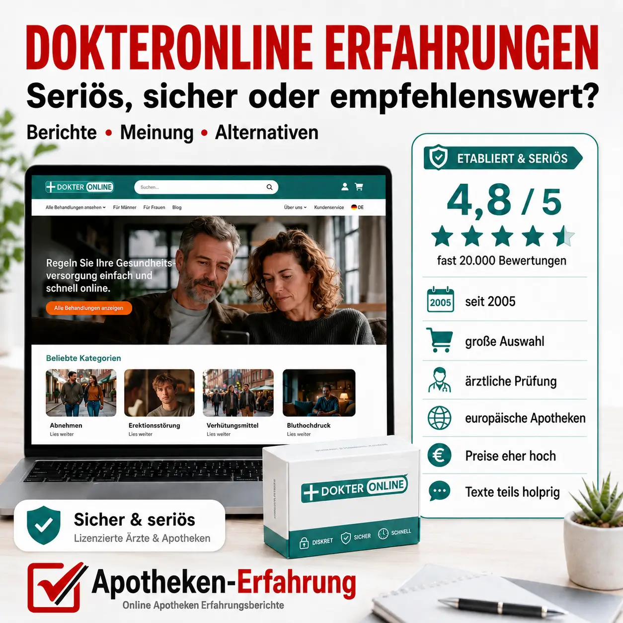 Dokteronline Erfahrungsberichte und Bewertung